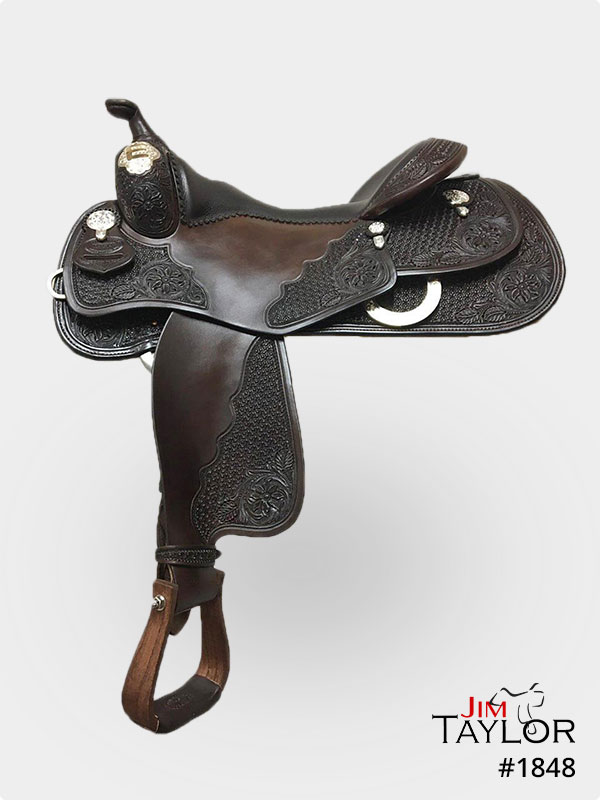 Silver show saddle in black