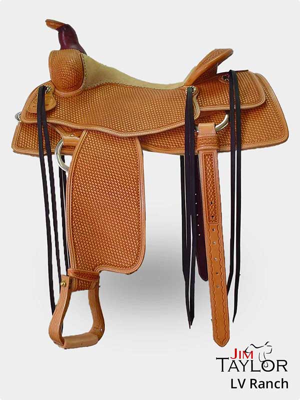 Light brown western saddle